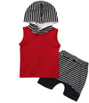 Sleeveless Runway T-shirt+Striped Pants