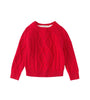 Kashmere Red Cable Knit Sweater
