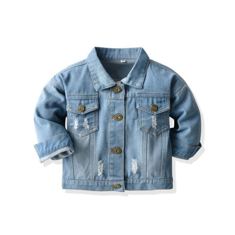 Unisex Ripped Denim Jacket