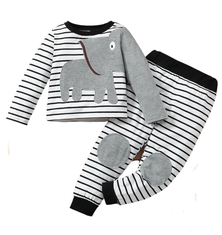 Elephant Print Sweater & Pants