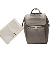 5-in-1 Grey PU Leather Diaper Bag