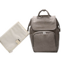5-in-1 Grey PU Leather Diaper Bag