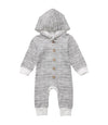 Stray Grey Hooded Romper Long sleeve