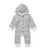 Stray Grey Hooded Romper Long sleeve