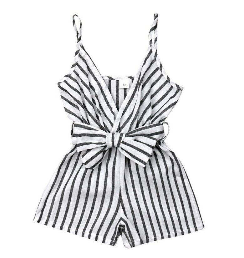 Sleeveless Playsuit Belt Romper