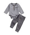 Grey patch me pants set