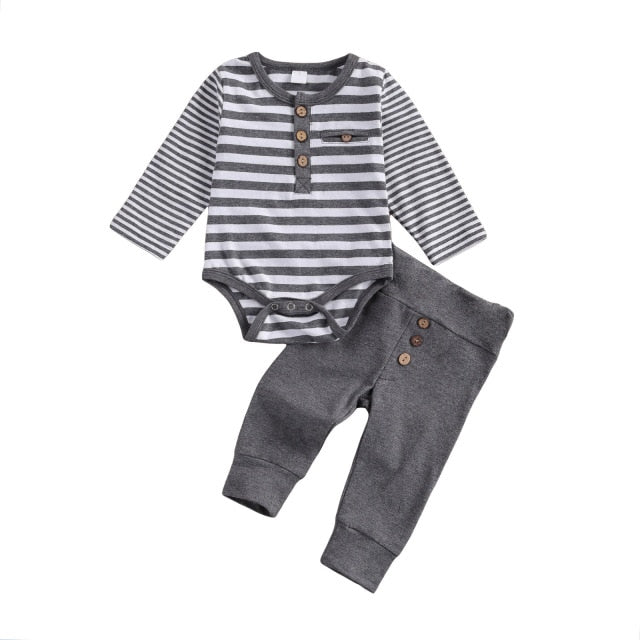 Grey patch me pants set