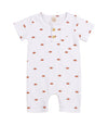 White Sun Print Pocket Jumpsuit
