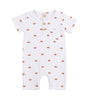 White Sun Print Pocket Jumpsuit