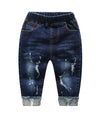 Blue Fray Denim Jeans