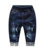 Blue Fray Denim Jeans