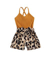 Mustard Yellow Patchwork Leopard Jumpsuit