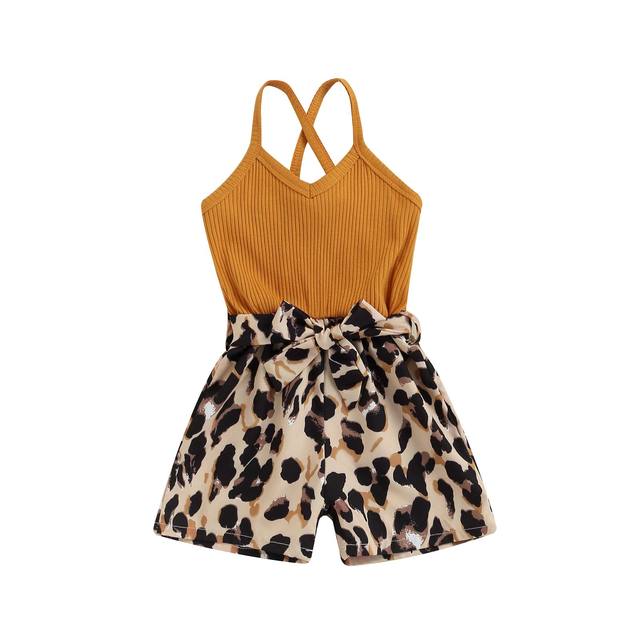 Mustard Yellow Patchwork Leopard Jumpsuit