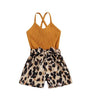 Mustard Yellow Patchwork Leopard Jumpsuit